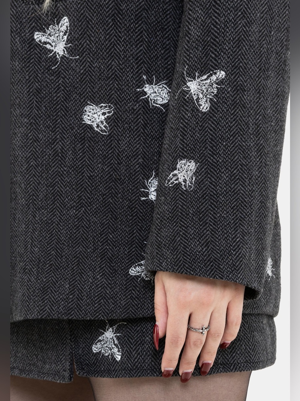 Disturbia Chrysina Beetle Sequin Embellished Relaxed Blazer US 16 / UK 20 - Picture 2 of 9